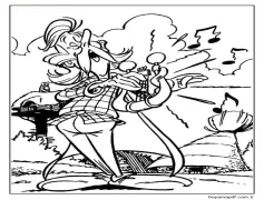 1 Yaş Çocuklar İçin Asteriks ve Oburiks Boyama Sayfası