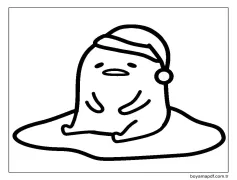 1 Yaş Çocuklar İçin Gudetama Boyama Sayfası