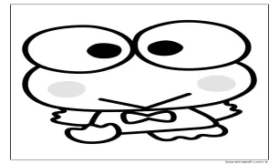 1 Yaş Çocuklar İçin Keroppi Boyama Sayfası