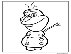 2 Yaş Çocuklar İçin Olaf Boyama Sayfası