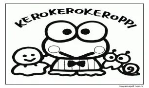 3 Yaş Çocuklar İçin Keroppi Boyama Sayfası