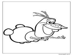 3 Yaş Çocuklar İçin Olaf Boyama Sayfası