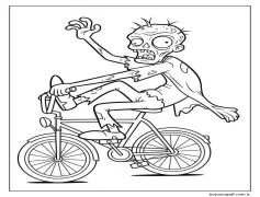 3 Yaş Çocuklar İçin Zombi Boyama Sayfası