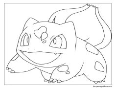 3 yaşındaki çocuklar için Bulbasaur Boyama Sayfası