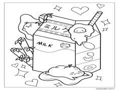 4 Yaş Çocuklar İçin Gudetama Boyama Sayfası