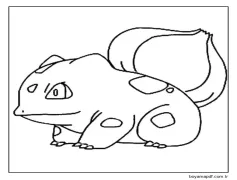 4 yaşındaki çocuklar için Bulbasaur Boyama Sayfası