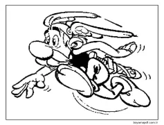 5 Yaş Çocuklar İçin Asteriks ve Oburiks Boyama Sayfası