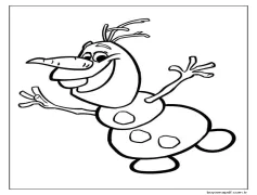 5 Yaş Çocuklar İçin Olaf Boyama Sayfası