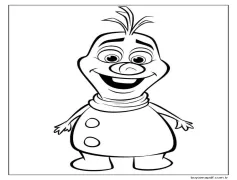 6 Yaş Çocuklar İçin Olaf Boyama Sayfası