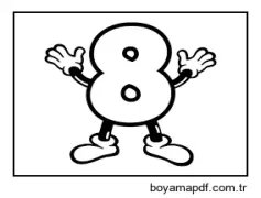 8 numara misafirperverdir Boyama Sayfası