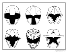 Altı Maskeli Korucu Boyama Sayfası