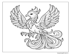 Anka Kuşu 1 Boyama Sayfası