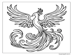 Anka Kuşu 3 Boyama Sayfası