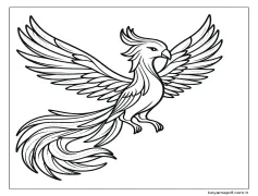 Anka Kuşu 4 Boyama Sayfası