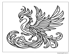 Anka Kuşu 5 Boyama Sayfası