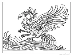 Anka Kuşu 6 Boyama Sayfası