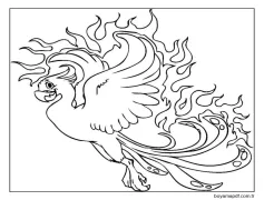 Anka Kuşu 8 Boyama Sayfası