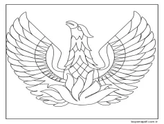 Anka Kuşu basit Boyama Sayfası