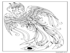 Anka Kuşu Çocuklar için Boyama Sayfası