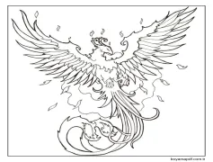 Anka Kuşu Çocuklar için ücretsiz Boyama Sayfası