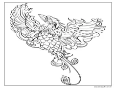 Anka Kuşu kolay Boyama Sayfası