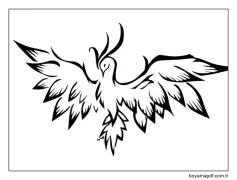 Anka Kuşu Ücretsiz yazdırılabilir Boyama Sayfası