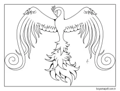 Anka Kuşu yazdırılabilir Boyama Sayfası