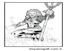 Aquaman Yüzme Boyama Sayfası