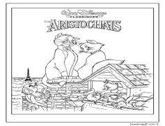 Aristokediler 3 Yaş Çocuklar İçin Boyama Sayfası