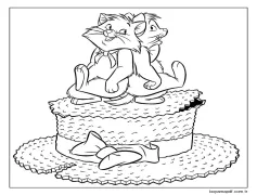 Aristokediler 5 Yaş Çocuklar İçin Boyama Sayfası