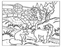 Aristokediler Çocuklar İçin Bedava Boyama Sayfası