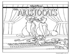 Aristokediler Çocuklar İçin Boyama Boyama Sayfası