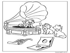 Aristokediler Çocuklar İçin Boyama Sayfası