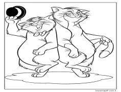 Aristokediler Görseli Boyama Sayfası