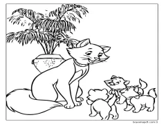 Aristokediler Yazdırılabilir Bedava Boyama Sayfası