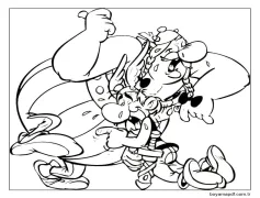 Asteriks ve Oburiks Görseli Boyama Sayfası