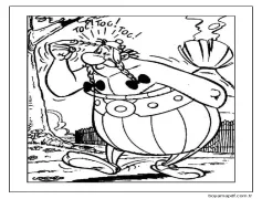 Asteriks ve Oburiks Ücretsiz Resmi Boyama Sayfası