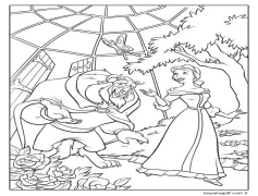 Bahçedeki Canavar Ve Güzel Boyama Sayfası