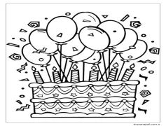 Balon Kek Boyama Sayfası