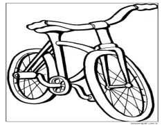 Basit Bisiklet Boyama Sayfası