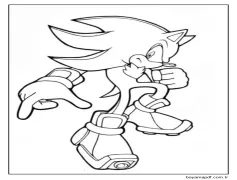 Basit Çizim Shadow Sonic Boyama Sayfası