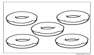 Basit Donutlar Boyama Sayfası