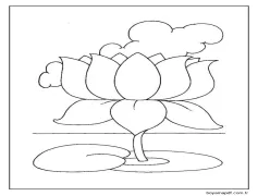 Basit Lotus Boyama Sayfası