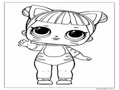 Bebek Kedi Lol Bebek Boyama Sayfası