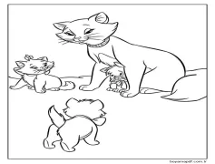 Bedava Aristokediler Görseli Boyama Sayfası