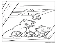 Bedava Aristokediler Yazdırılabilir Boyama Sayfası