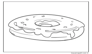 Bedava Donut Boyama Sayfası