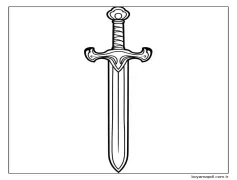 Bedava Kılıç Boyama Sayfası