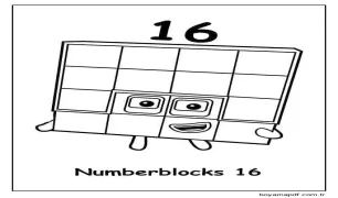 Bedava Numberblocks Görseli Boyama Sayfası