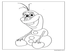 Bedava Olaf Görseli Boyama Sayfası